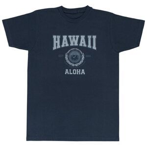 NWT Blue Distressed Graphic Hawaii Short Sleeve T-Shirt | Medium